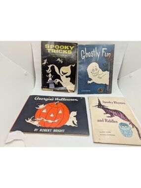 Vtg 4 bundle georgie's Halloween Spooky Tricks & Rhymes Ghosty fun  ex lib READ